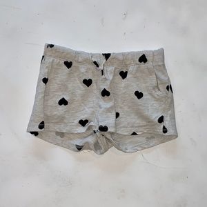 H&M Girls heart shorts size 5-6Y